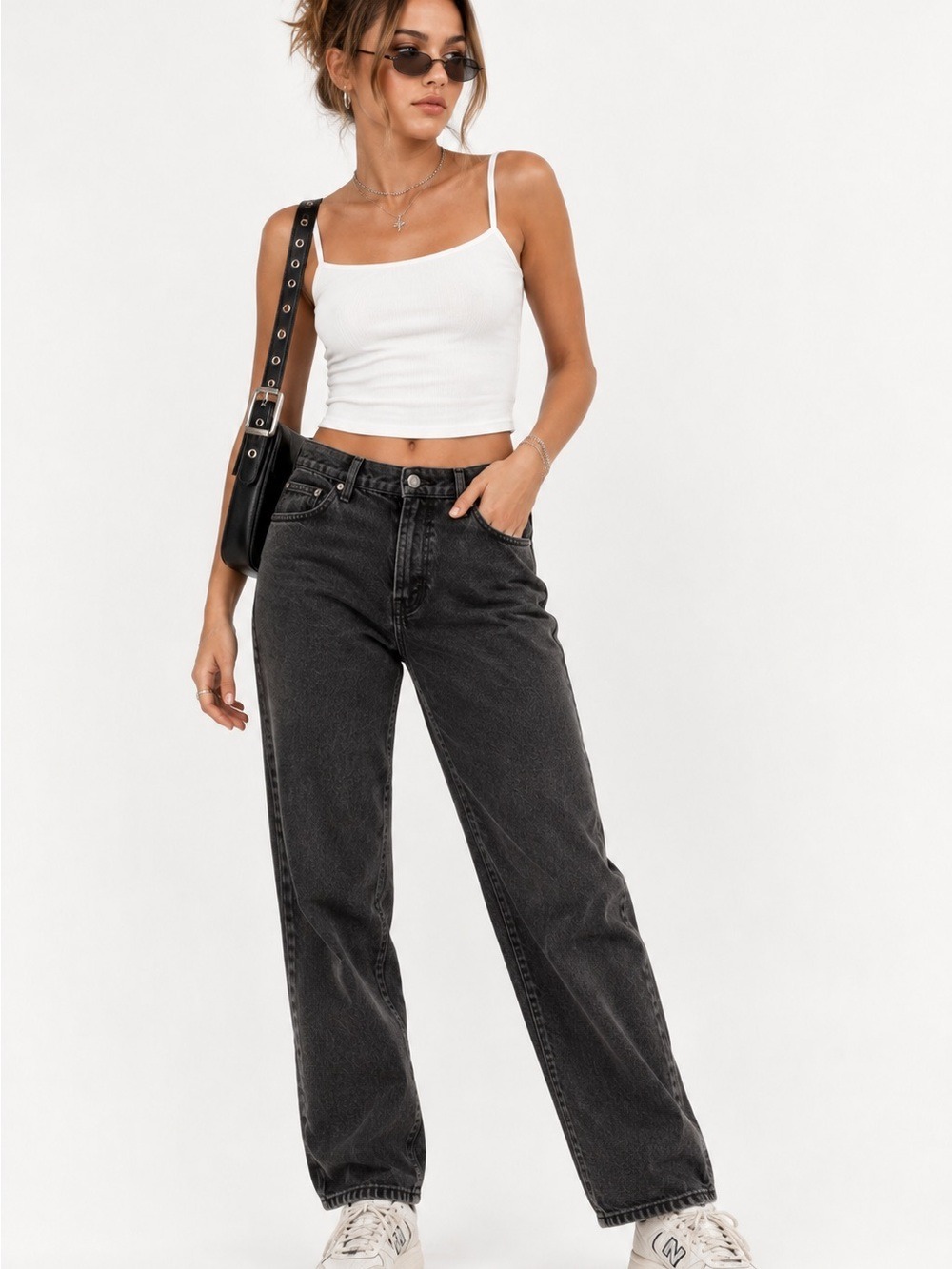 Vintage Calvin Klein Black Straight Leg Jeans Size 16